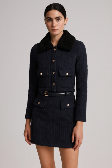 Nocturne Élégance Coat Dress