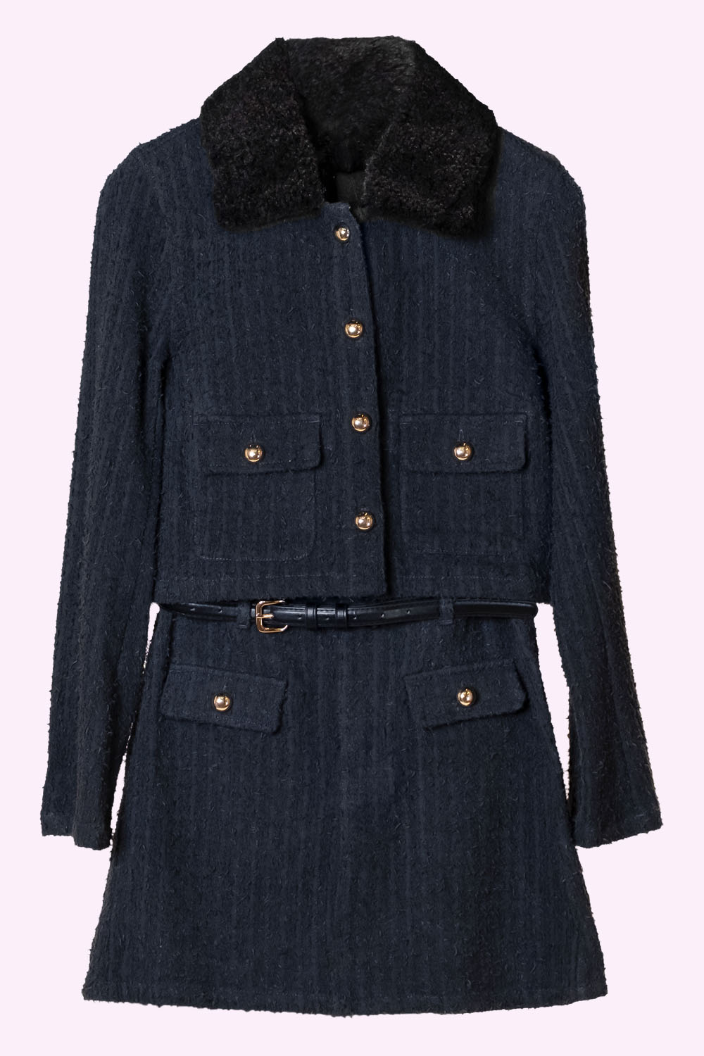 Nocturne Élégance Coat Dress